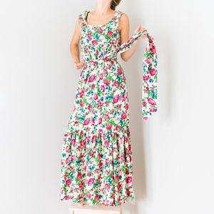 Beautiful Vintage James Holton Floral Print Dress